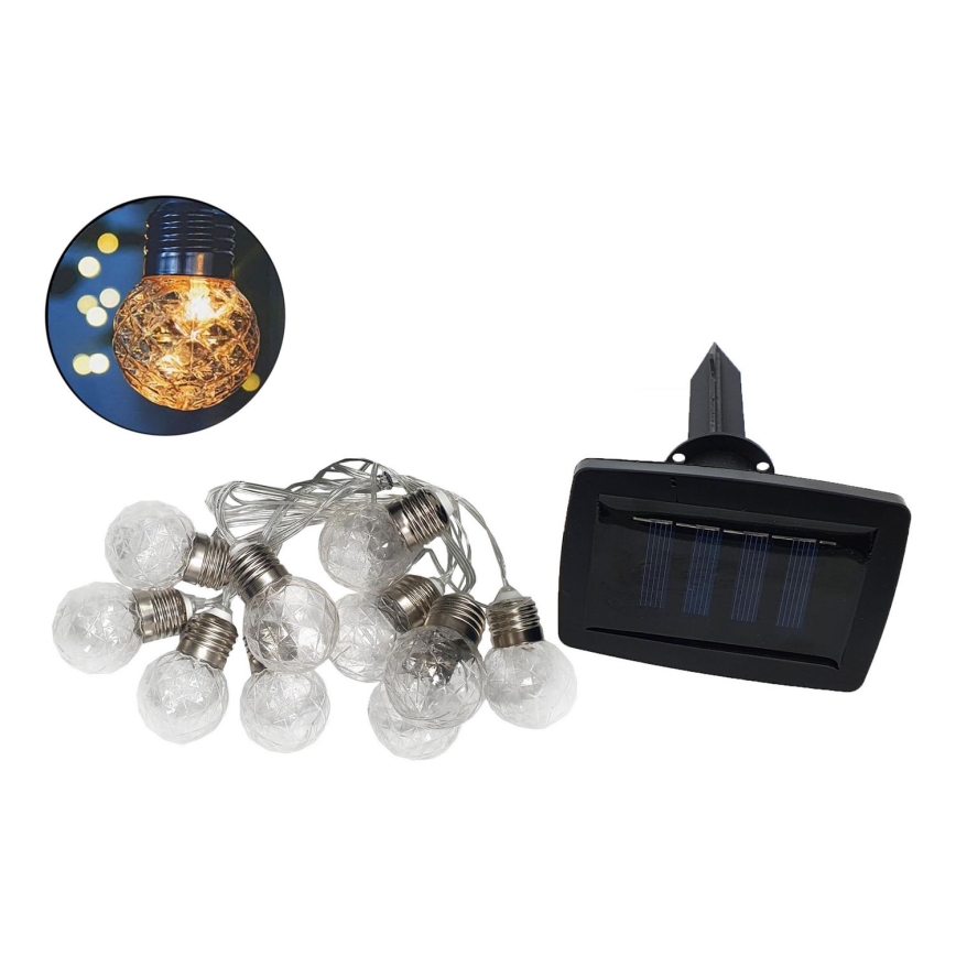 LED Aurinkokennoketju 10xLED/1,2V 2,2 m IP44