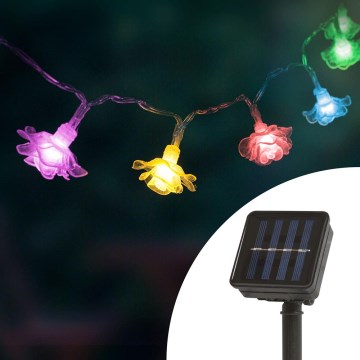 LED-aurinkokennoketju anturilla 20xLED 2,3m IP44 monivärinen