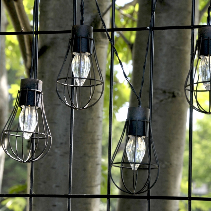 LED Aurinkokennoketju ulos 10xLED/1xAAA 3,8 m IP44