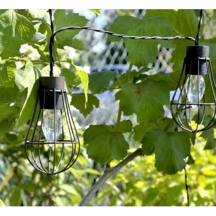 LED Aurinkokennoketju ulos 10xLED/1xAAA 3,8 m IP44