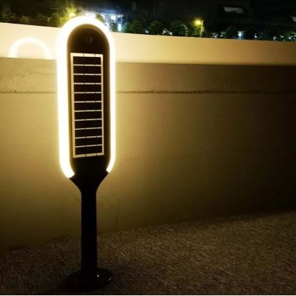 LED Aurinkokennolamppu liike- ja hämärätunnistimella BOLLARD LED/5W/5,5V IP65 4000K 70cm