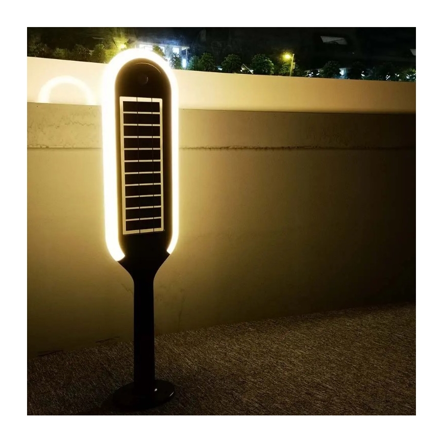 LED Aurinkokennolamppu liike- ja hämärätunnistimella BOLLARD LED/5W/5,5V IP65 4000K 70cm
