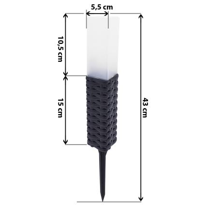 LED-aurinkokennolamppu RABBIA LED/1,2V IP44