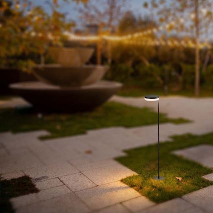 LED aurinkokennolamppu ulkokäyttöön LED/2W/3,7V 3000K IP54 musta