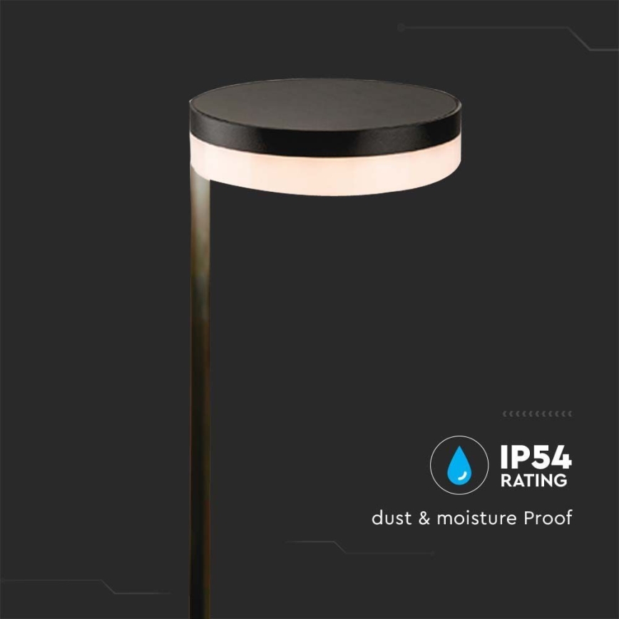 LED aurinkokennolamppu ulkokäyttöön LED/2W/3,7V 3000K IP54 musta