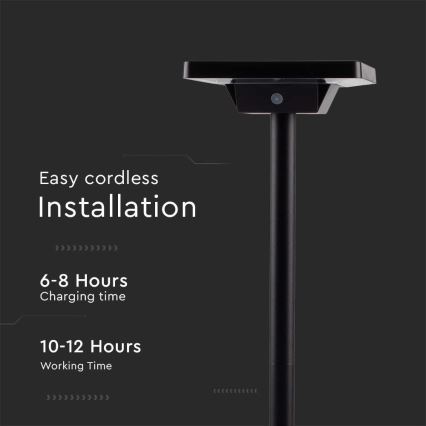 LED aurinkokennolamppu ulkokäyttöön 2in1 LED/2W/3,7V IP65 3000/4000/6500K 2600 mAh