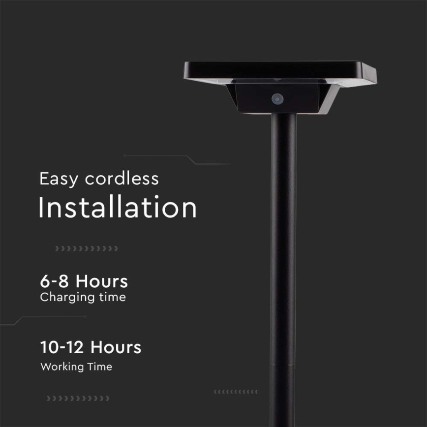 LED aurinkokennolamppu ulkokäyttöön 2in1 LED/2W/3,7V IP65 3000/4000/6500K 2600 mAh