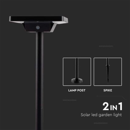 LED aurinkokennolamppu ulkokäyttöön 2in1 LED/2W/3,7V IP65 3000/4000/6500K