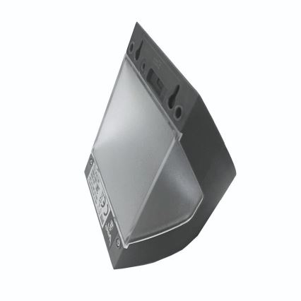 LED-aurinkokäyttöinen seinävalaisin anturilla LED/3W/3,7V 3000/4000K 1200 mAh IP54 antrasiitti
