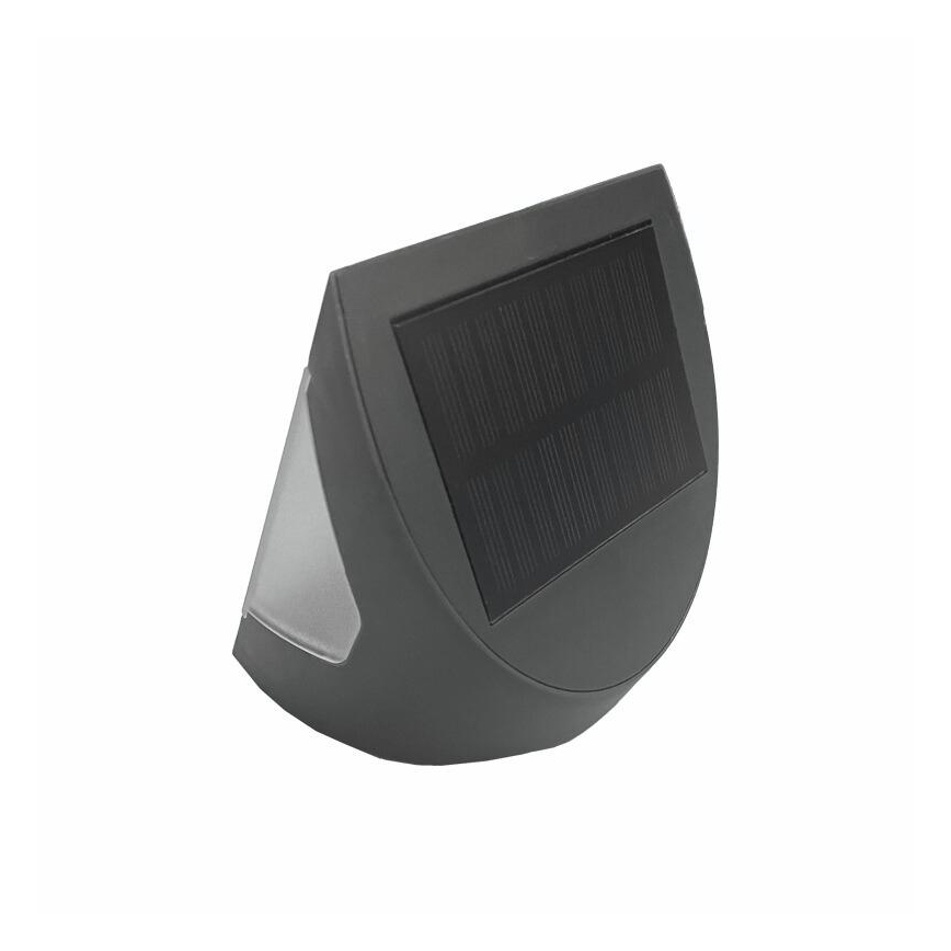 LED-aurinkokäyttöinen seinävalaisin anturilla LED/3W/3,7V 3000/4000K 1200 mAh IP54 antrasiitti