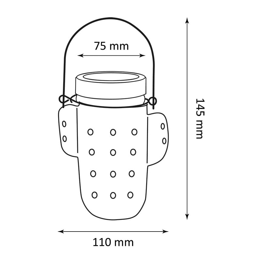 LED Aurinkokennovalaisin CACTUS LED/1,2V IP44