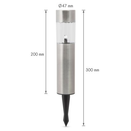 LED-aurinkokennovalaisin LED/1x2/3AAA IP44