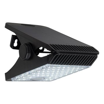 LED Aurinkokennovalaisin liike- ja hämärätunnistimella CLIPS LED/4W/1200 mAh 3,7V IP44 musta
