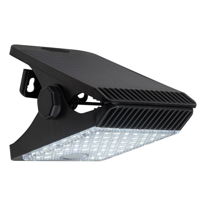 LED Aurinkokennovalaisin liike- ja hämärätunnistimella CLIPS LED/4W/1200 mAh 3,7V IP44 musta