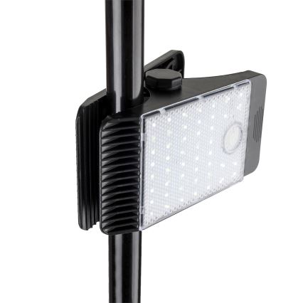 LED Aurinkokennovalaisin liike- ja hämärätunnistimella CLIPS LED/4W/1200 mAh 3,7V IP44 musta