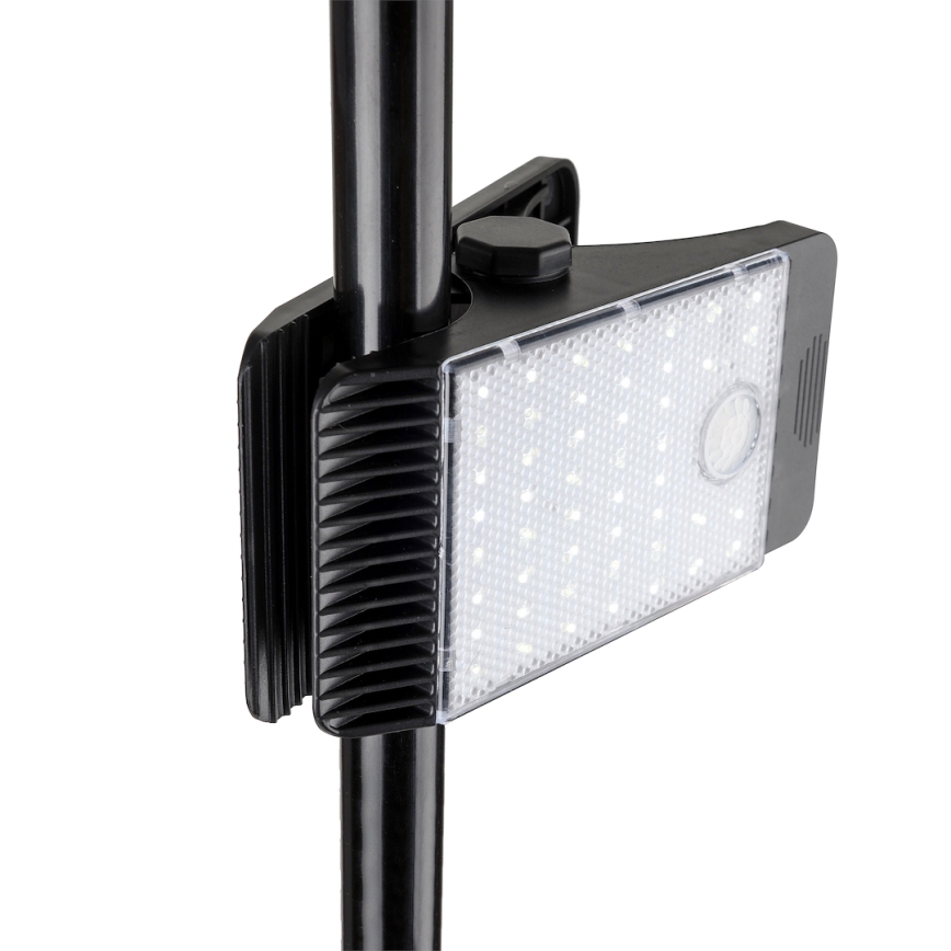 LED Aurinkokennovalaisin liike- ja hämärätunnistimella CLIPS LED/4W/1200 mAh 3,7V IP44 musta