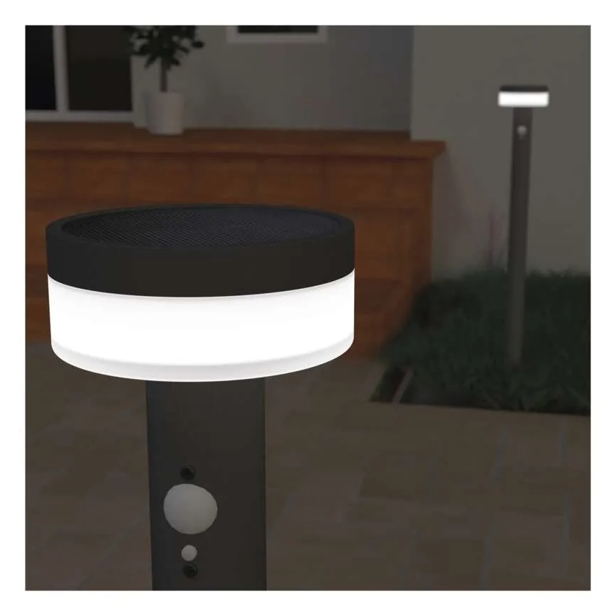 LED aurinkokennovalo sensorilla LED/2W/3,7V 1200 mAh IP44 80 cm