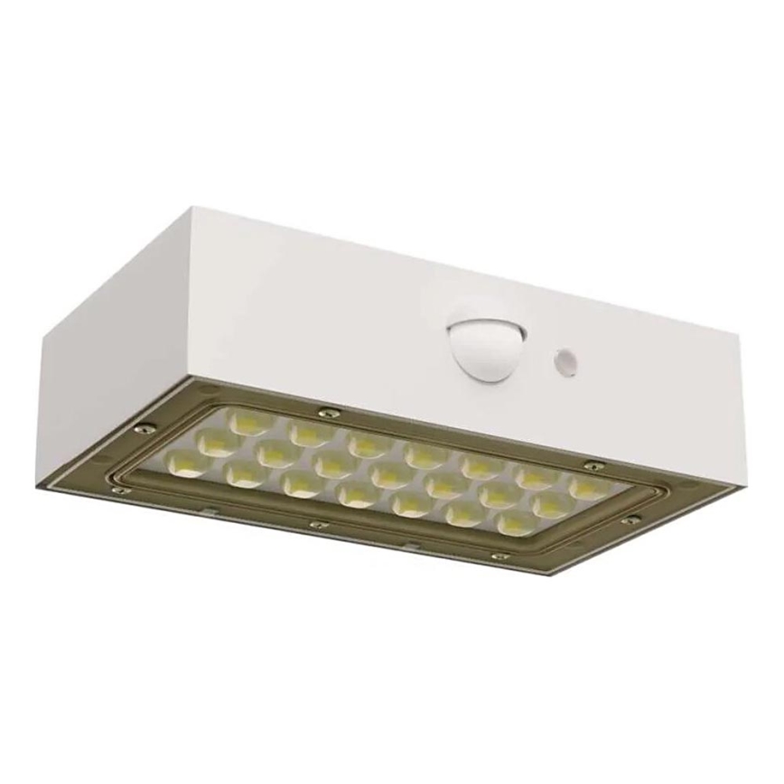 LED aurinkokennovalo liiketunnistimella LED/3,7V 1200mAh 4000K IP65 valkoinen