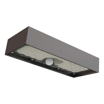 LED aurinkokennovalo liiketunnistimella LED/3,7V 3000mAh 4000K IP65 musta