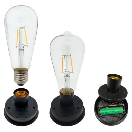 LED-aurinkokennovalo LUISA 1xE27/1,2V IP44