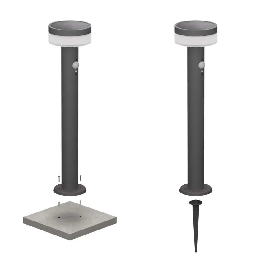 LED aurinkokennovalo anturilla LED/2W/3,7V 1200 mAh IP44 50 cm