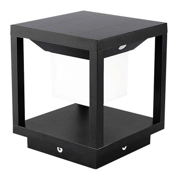 LED Aurinkokennovalo sensorilla LED/2W/5,5V 3000K IP65 musta