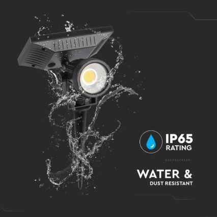 LED-aurinkokennovalo SPIKE LED/2W/5,5V IP65 6400K