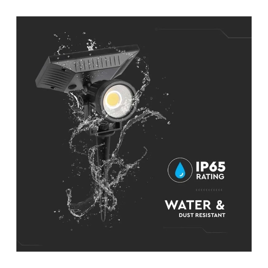 LED-aurinkokennovalo SPIKE LED/2W/5,5V IP65 6400K