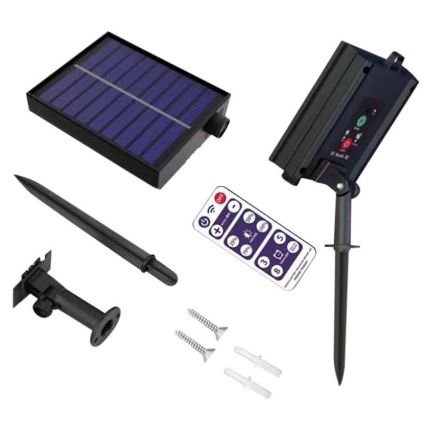 LED Aurinkokennovaloketju 10xLED/0,5/4,5V 12 m 3000K IP44 + kaukosäädin