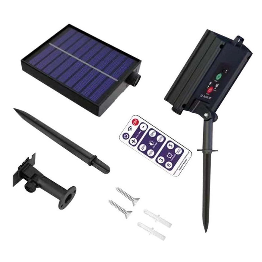 LED Aurinkokennovaloketju 10xLED/0,5/4,5V 12 m 3000K IP44 + kaukosäädin