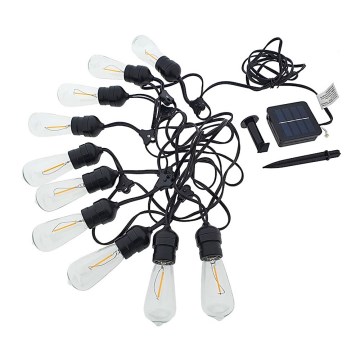 LED-aurinkokennovaloketju 10xLED/5,94m IP44 lämmin valkoinen