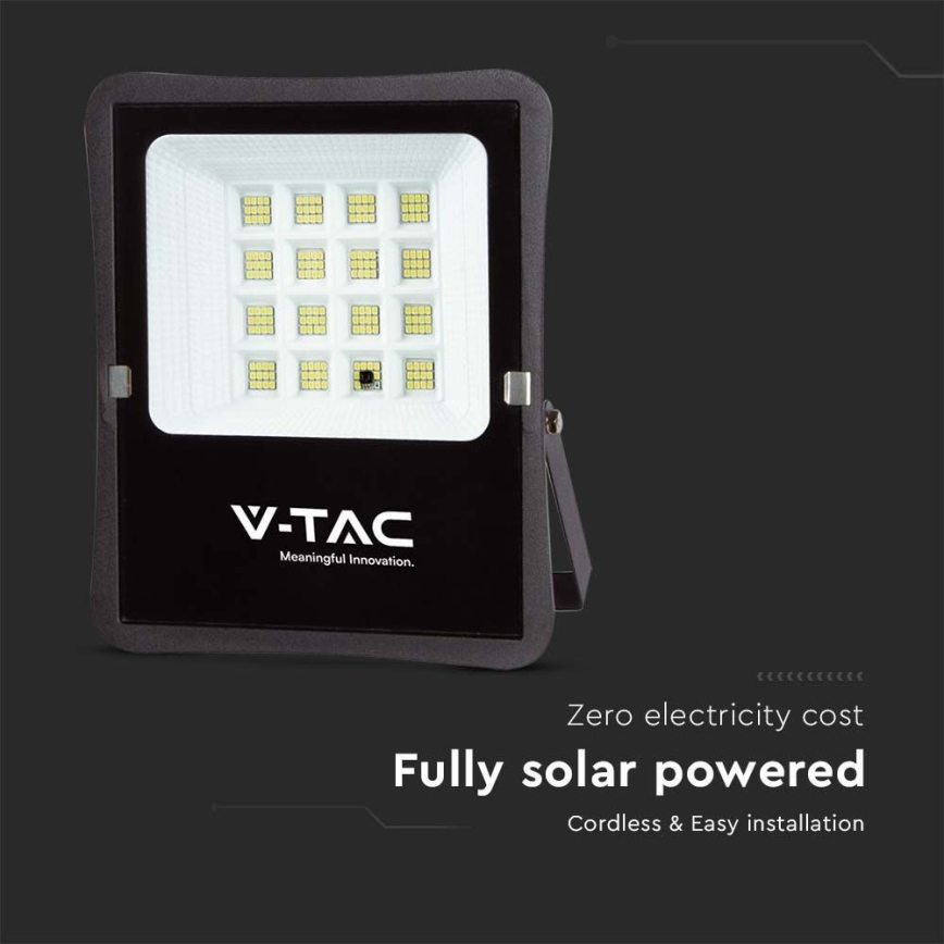 LED-aurinkokenno valonheitin ulkokäyttöön LED/16W/3.2V 4000K IP65 + kaukosäädin