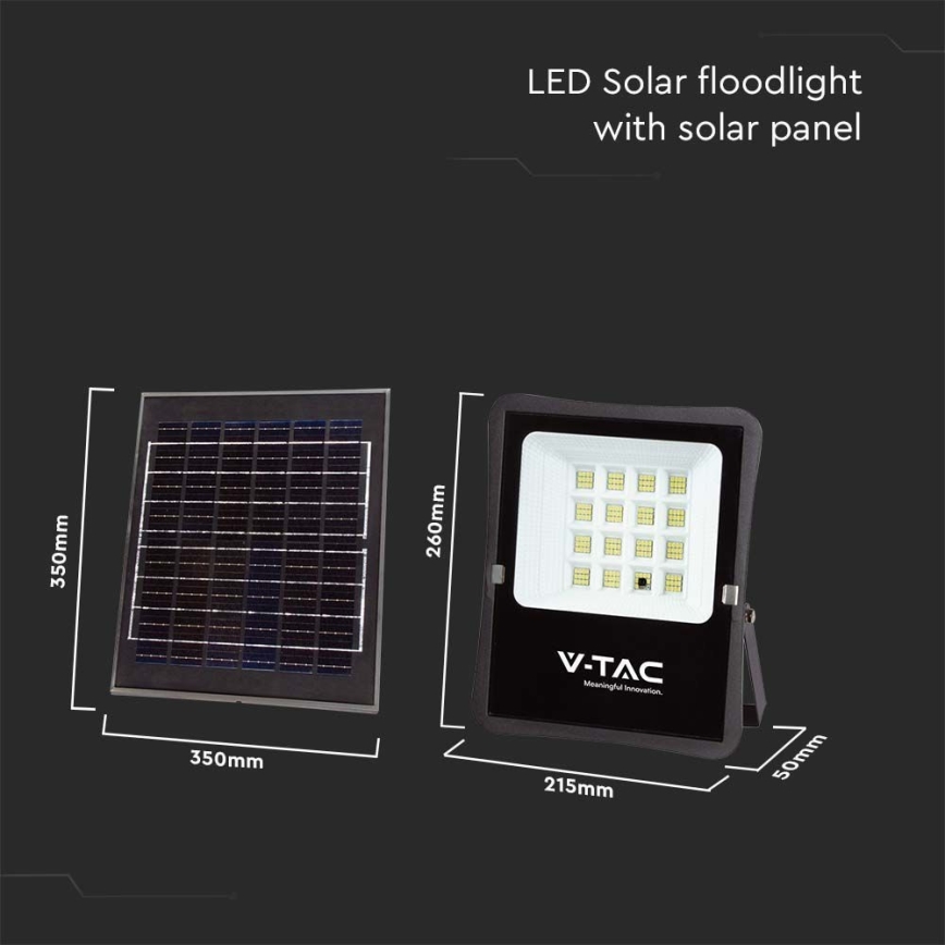 LED-aurinkokenno valonheitin ulkokäyttöön LED/16W/3.2V 4000K IP65 + kaukosäädin
