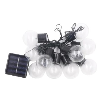 LED-aurinkoketju 10xLED/0,12W/1,2V 1xAA IP44 6000K