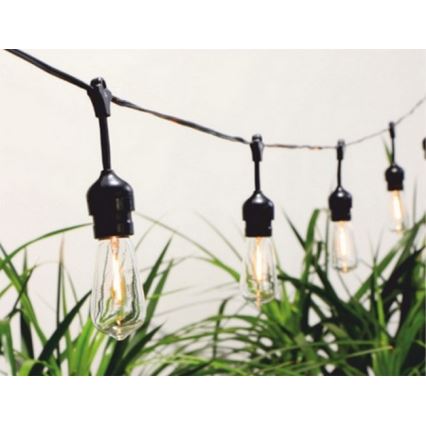 LED-aurinkoketju 10xLED/1,2V 600 mAh 5,94m IP44 lämpimänvalkoinen