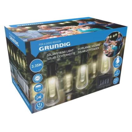 LED-aurinkoketju 3,35m 10xLED/1,2V