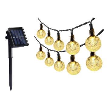 LED-aurinkoketju 30xLED/0,12W/1,2V 3000K IP44
