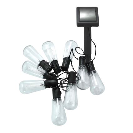 LED-aurinkoketju EDISON 10xLED/1,2V 3,8 m IP44