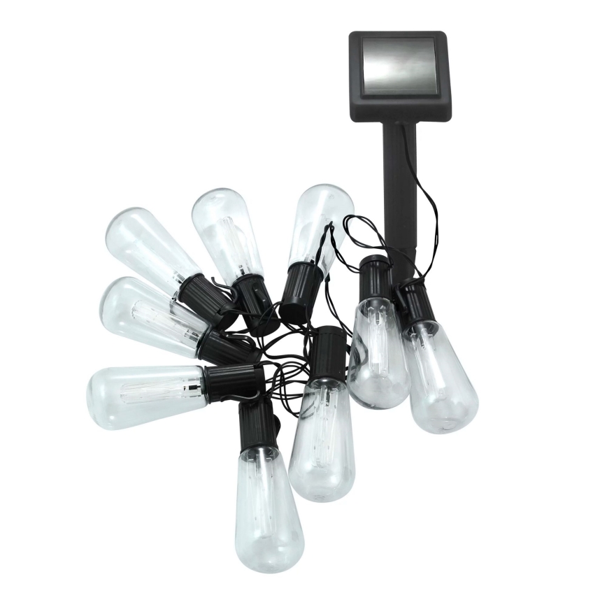LED-aurinkoketju EDISON 10xLED/1,2V 3,8 m IP44