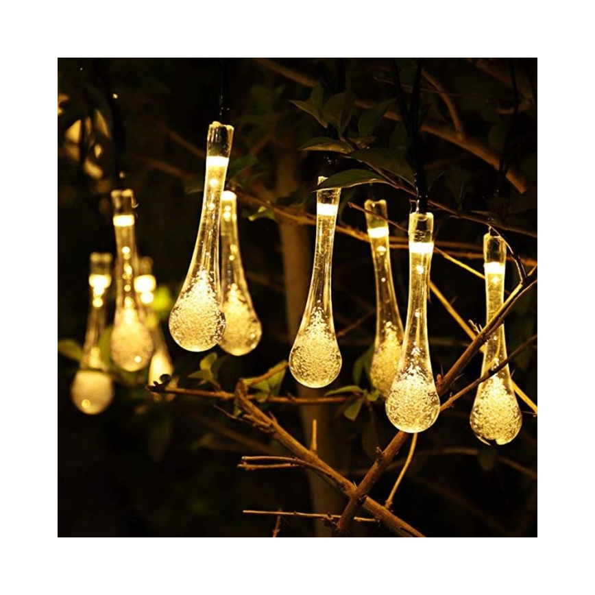 LED-aurinkoketju hämäräanturilla 20xLED/0,72W/1,2V 600 mAh 4,7m IP44