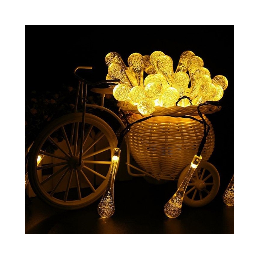 LED-aurinkoketju hämäräanturilla 20xLED/0,72W/1,2V 600 mAh 4,7m IP44