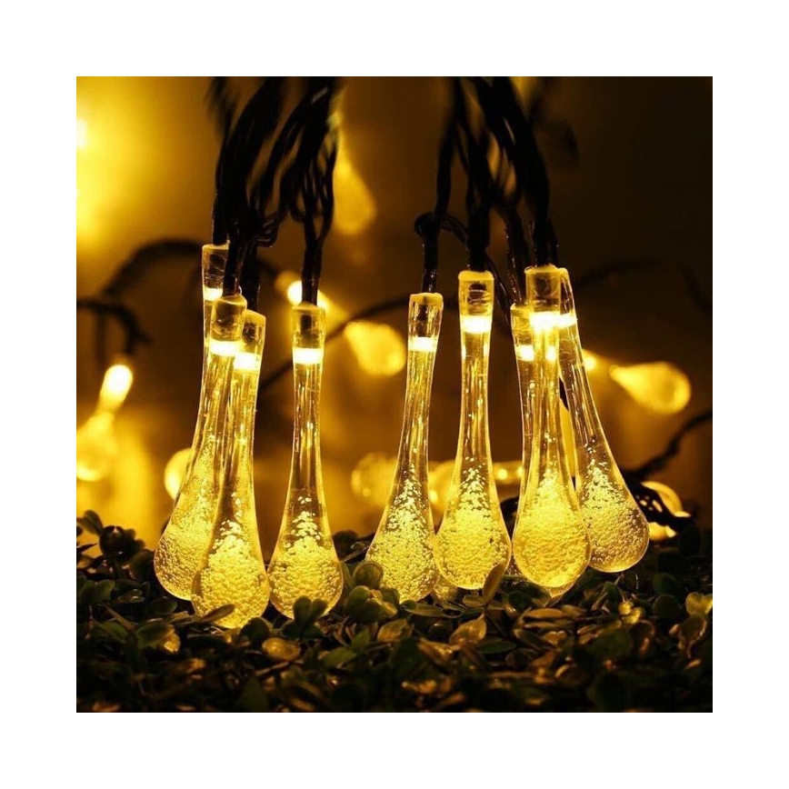 LED-aurinkoketju hämäräanturilla 20xLED/0,72W/1,2V 600 mAh 4,7m IP44