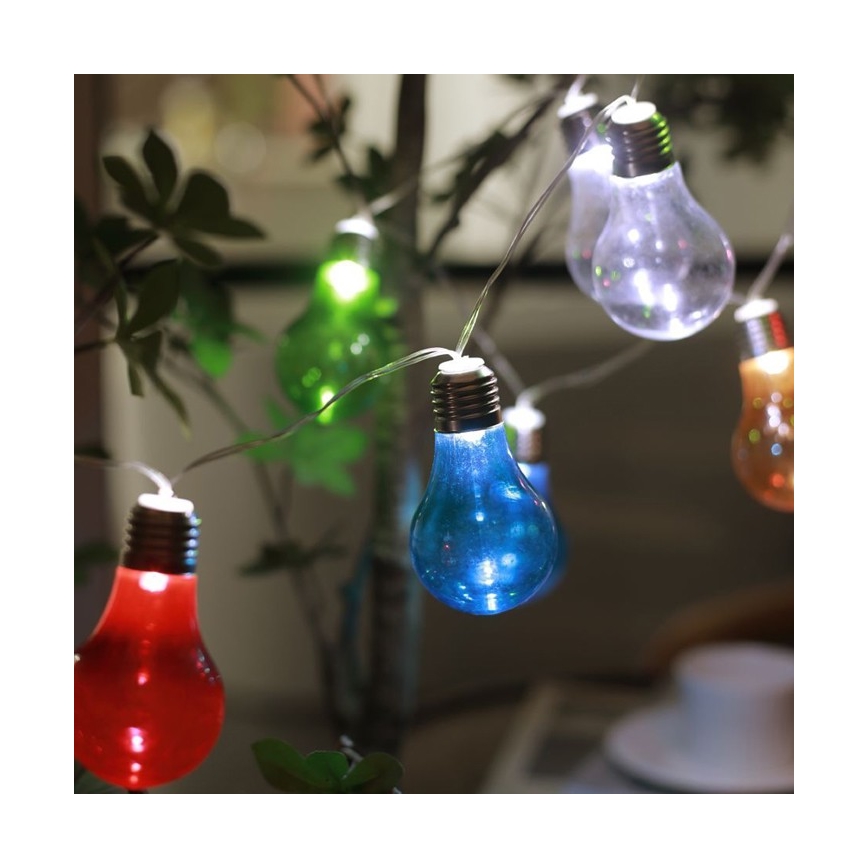 LED-aurinkoketju PARTY 10xLED/1,2V 400 mAh IP44