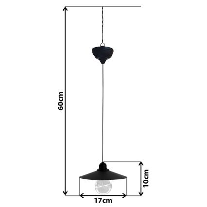 LED-aurinkokruunu johdossa DINA 1,2V IP44
