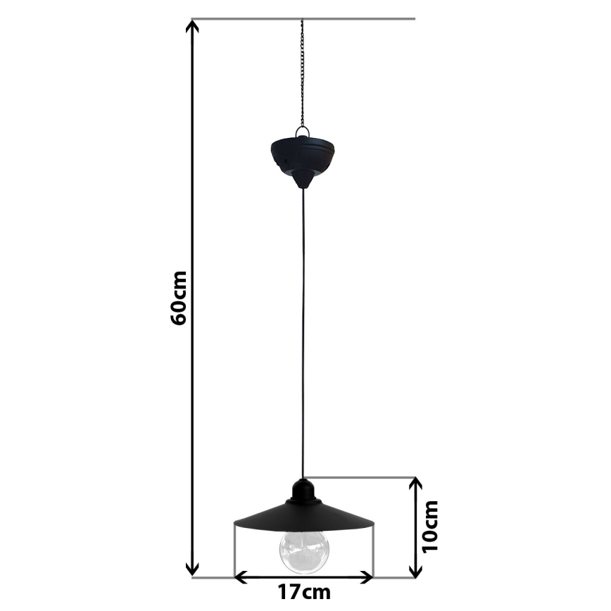 LED-aurinkokruunu johdossa DINA 1,2V IP44