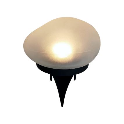 LED-aurinkolamppu 2xLED/1,2V 300 mAh IP44 musta/valkoinen
