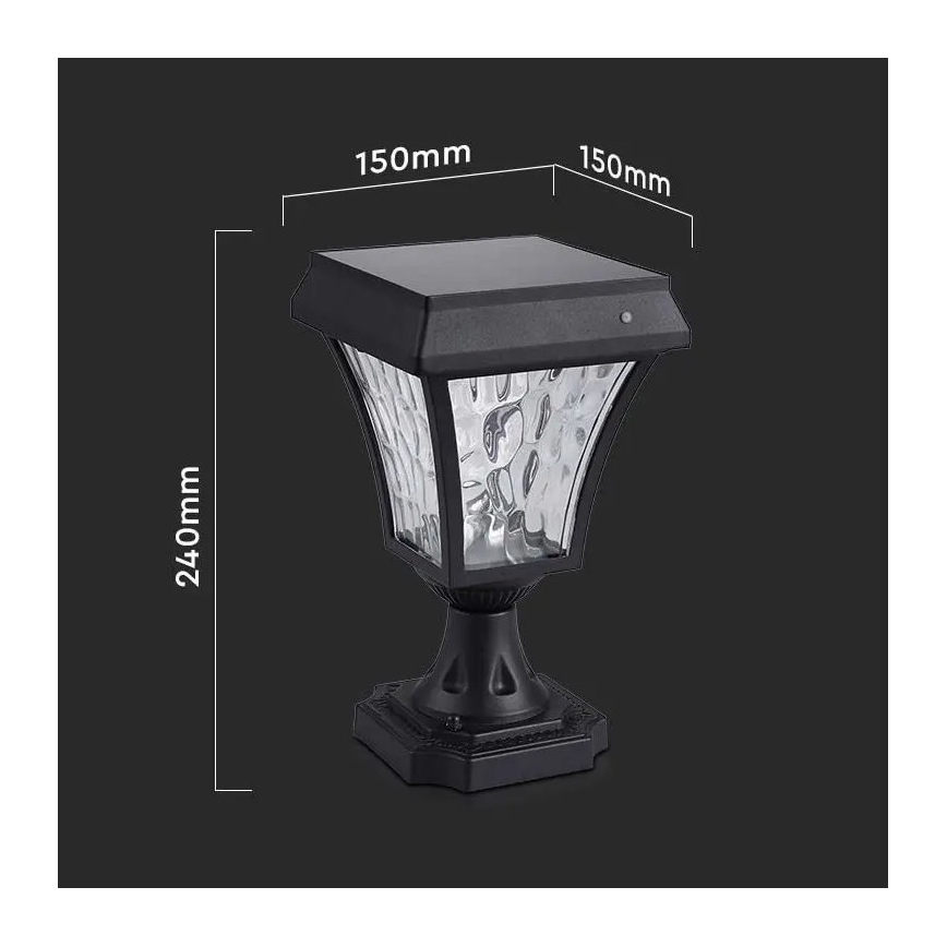 LED aurinkolamppu 3in1 LED/2W/5,5V IP65