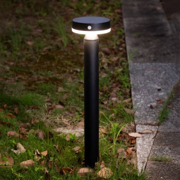LED-aurinkolamppu anturilla GWINEA LED/4,5W/3,7V 2000 mAh 50 cm IP44 musta