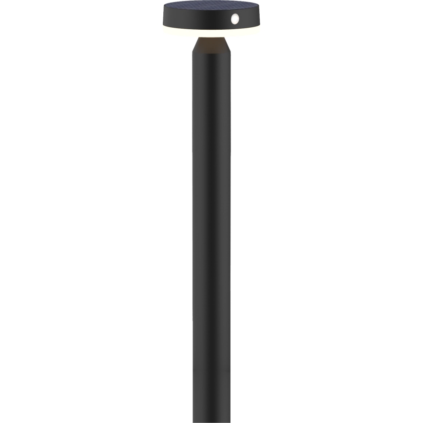 LED-aurinkolamppu anturilla GWINEA LED/4,5W/3,7V 2000 mAh 50 cm IP44 musta