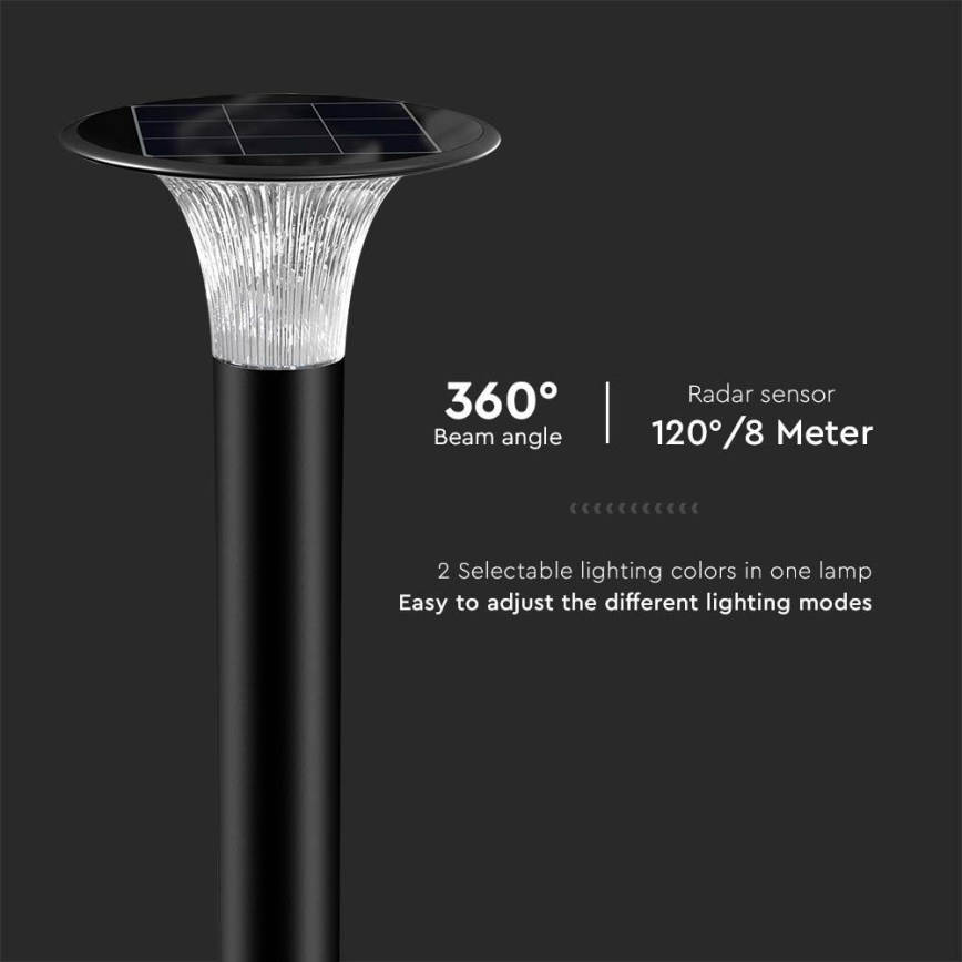 LED-aurinkolamppu anturilla LED/15W/3,2V 4000K/6000K IP65